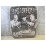 (G-1) Knuckleheads Garage Tin Sign ...