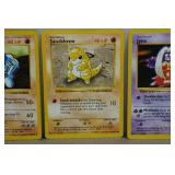 Shadowless Base Set Red Number Pokemon Cards - Onix, Machoke, Sandshrew, Jynx