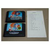 *2* Sega Genesis Sonic the Hedgehog 2 Game Cartridges