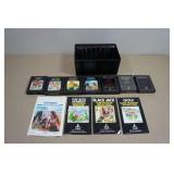 Atari Game Cartridges - Golf, Surround, Othello, Defender, Combat, Blackjack
