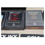 Atari Game Cartridges - Golf, Surround, Othello, Defender, Combat, Blackjack