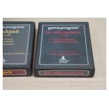 Atari Game Cartridges - Golf, Surround, Othello, Defender, Combat, Blackjack