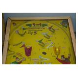 Vintage Northwestern Products Poosh-M-Up Big 5 Baseball-Themed Electric Pinball Game
