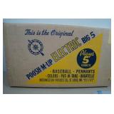 Vintage Northwestern Products Poosh-M-Up Big 5 Baseball-Themed Electric Pinball Game