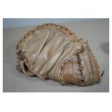 Vintage Catchers Mitt and Signed Baseball - 1940
