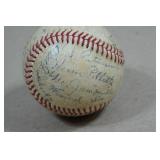 Vintage Catchers Mitt and Signed Baseball - 1940