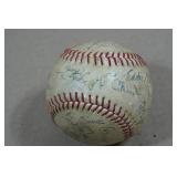 Vintage Catchers Mitt and Signed Baseball - 1940