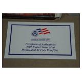 2007 United States Mint Presidential $1 Coin Proof Set
