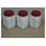 Antique Hazel-Atlas Milk Glass Salt/Pepper/Sugar Shakers