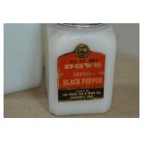 Antique Milk Glass Salt and Pepper Shakers