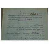 Antique Chicago, Burlington & Quincy Railroad Company Stock Certificate