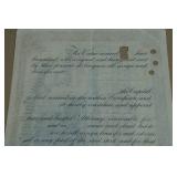 Antique Chicago, Burlington & Quincy Railroad Company Stock Certificate