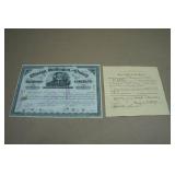 Antique Chicago, Burlington & Quincy Railroad Company Stock Certificate