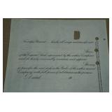 Antique Chicago, Burlington & Quincy Railroad Company Stock Certificate