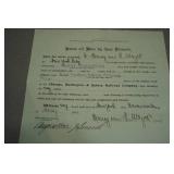 Antique Chicago, Burlington & Quincy Railroad Company Stock Certificate