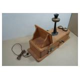 Antique Oak Wall Mount Crank Telephone