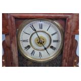 Antique New Haven Walnut Parlor Clock with Key