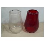 Vintage Glass Oil Lamp and Lantern Globes