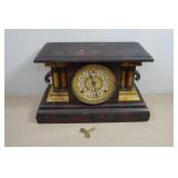 Antique Seth Thomas Asamantine Mantel Clock with Key