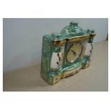 Vintage Lanshire Marble Ceramic Mantel Clock