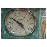 Vintage Lanshire Marble Ceramic Mantel Clock