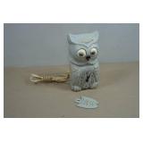 Vintage California Clock Company Jeweled Owl Clock