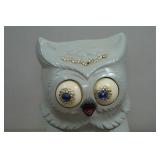 Vintage California Clock Company Jeweled Owl Clock