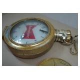 Vintage Budweiser Revolving Pocket Watch Clock Advertising Sign