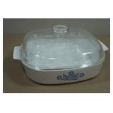 Vintage Corning Ware Blue Cornflower Casserole Dish - 10x10x2'