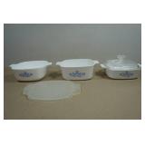 Vintage Corning Ware Blue Cornflower Casserole Dishes