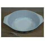 Vintage Pyrex Black Snowflake Oval Casserole Dish - 1.5QT