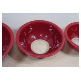 Vintage Pyrex Burgandy Mixing Bowls