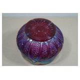 Vintage Indian Glass Heirloom Sunset Carnival Rose Bowl