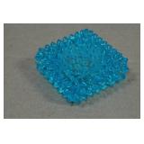Vintage Fenton Hobnail Aqua Blue Candle Holders
