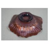 Antique Carnival Glass Fluted Bowl