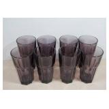 Set of 12 Libbey Purple Heavy Base Drinking Glasses