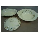 Vintage WS George Covered Platter and Serving Bowl