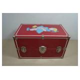 Vintage Doll Wardrobe Travel Trunk