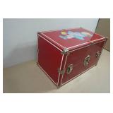 Vintage Doll Wardrobe Travel Trunk