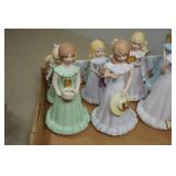 Vintage Enesco Growing Up Birthday Girl Porcelain Figurines