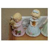 Vintage Enesco Growing Up Birthday Girl Porcelain Figurines