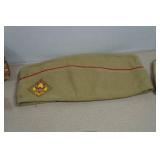 Vintage Cub Scout Hats and Boy Scouts Neckerchief and Belt Buckles