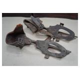 Antique Art Deco Wooden Boxes and Ice Skates