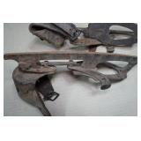 Antique Art Deco Wooden Boxes and Ice Skates