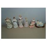 Assorted Decorative Victorian Lady Figurines