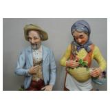 Vintage Homco Farmer and Wife Set