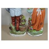 Vintage Homco Farmer and Wife Set