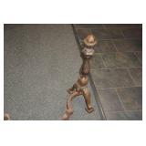 Vintage Brass and Iron Fireplace Andirons