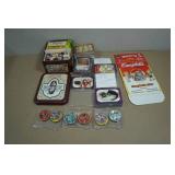 Collectors Cards and Coca-Cola Pogs - Hersheys, Campbells