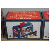 Vintage Ertl Die Cast Newspaper Stand and Coca-Cola Mailbox Collectors Tins